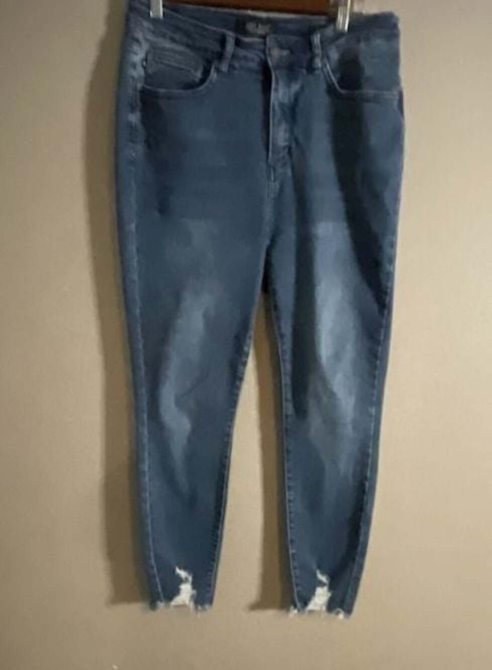 Judy Blue High Rise Distressed Raw Hem Skinny Jeans Size 11/30